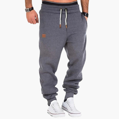 Men's Comfortable Jogger Pants with Elastic Cuffs and Pockets - Olytrend