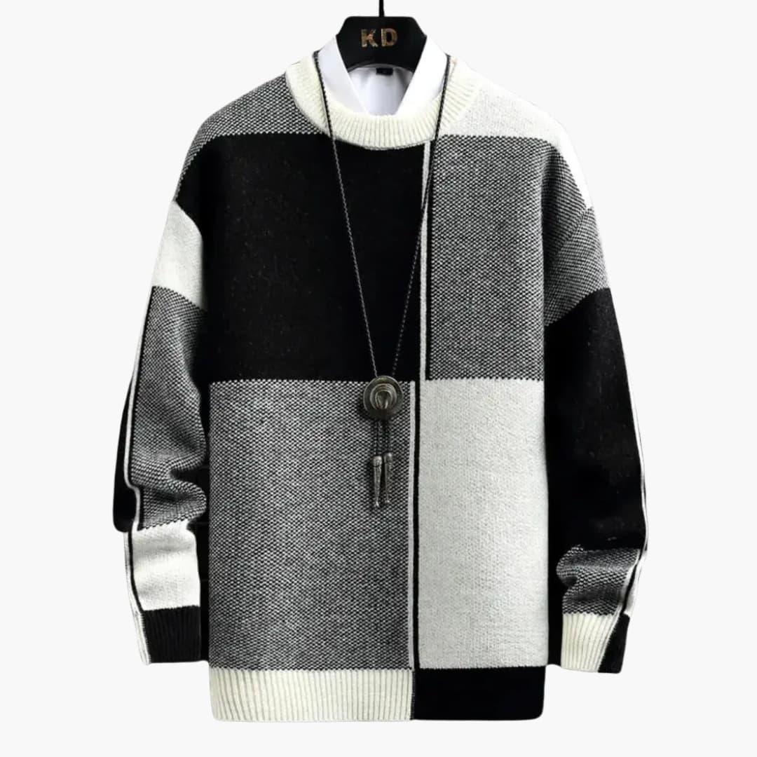 Classic Crew Neck Patterned Sweater