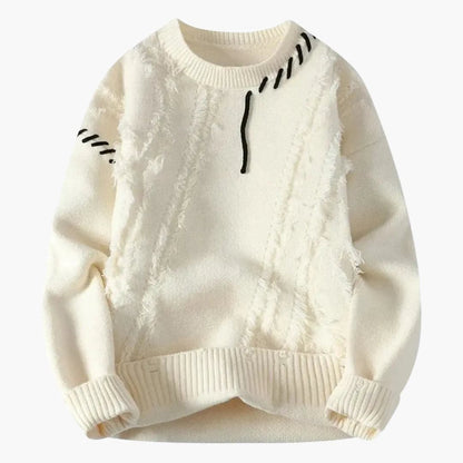 Textured Crew Neck Men's Sweater