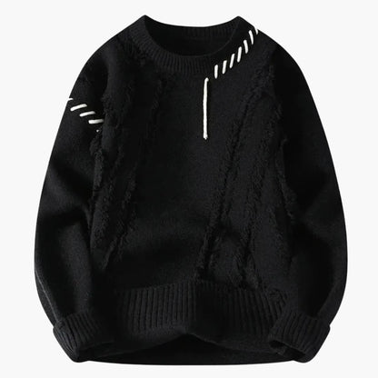 Textured Crew Neck Men's Sweater
