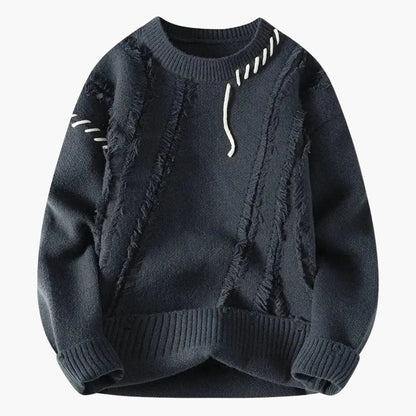 Textured Crew Neck Men's Sweater