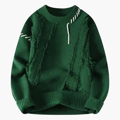 Textured Crew Neck Men's Sweater