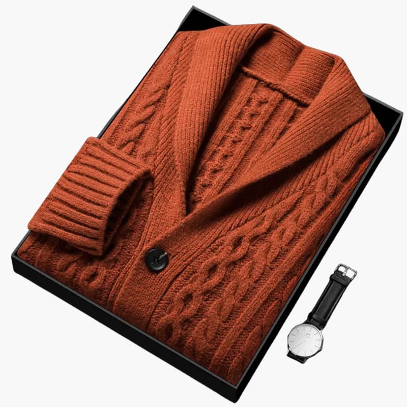 Men's Soft Crew Neck Sweater Cardigan