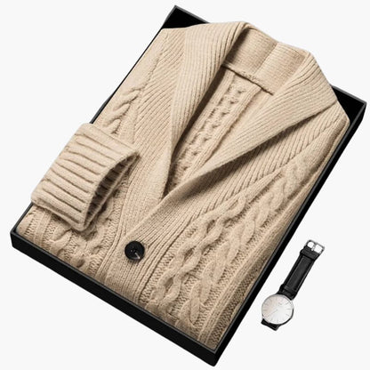 Men's Soft Crew Neck Sweater Cardigan