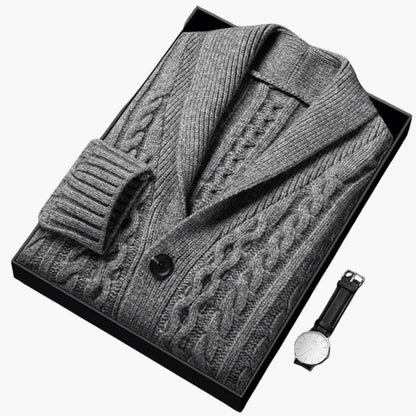 Men's Soft Crew Neck Sweater Cardigan
