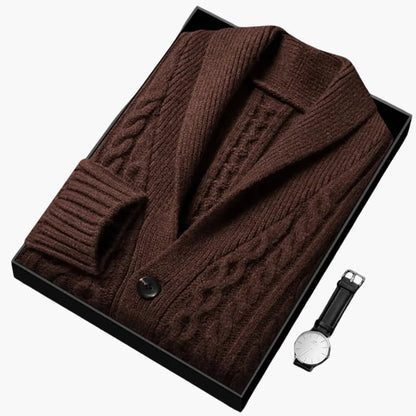 Men's Soft Crew Neck Sweater Cardigan