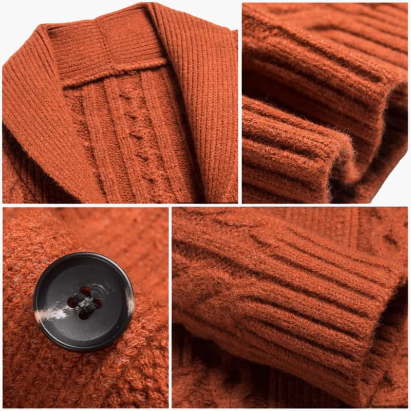Men's Soft Crew Neck Sweater Cardigan