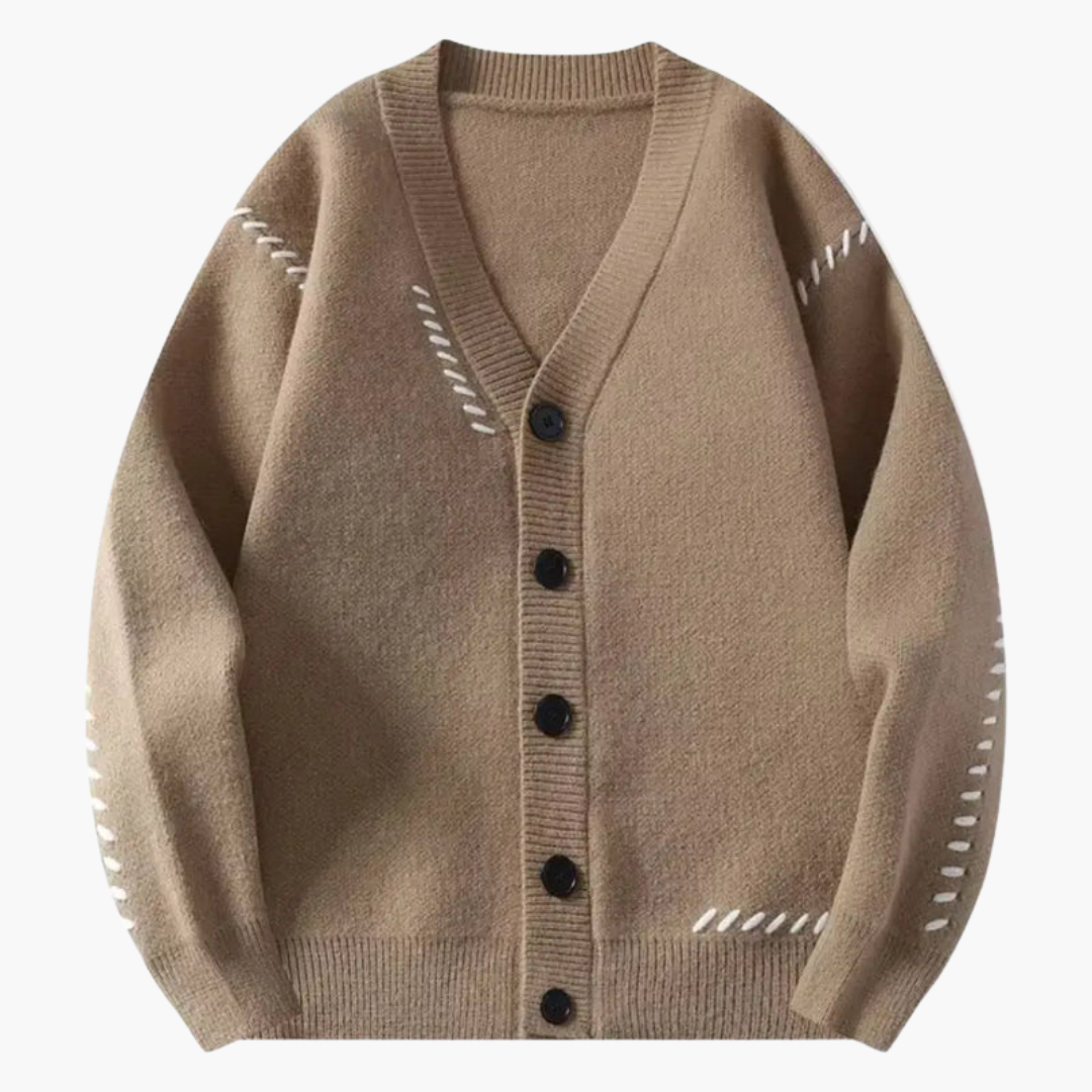 Men's Soft V Neck Button Cardigan Sweater
