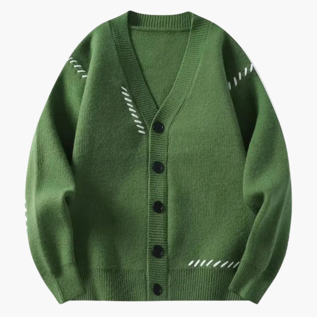 Men's Soft V Neck Button Cardigan Sweater