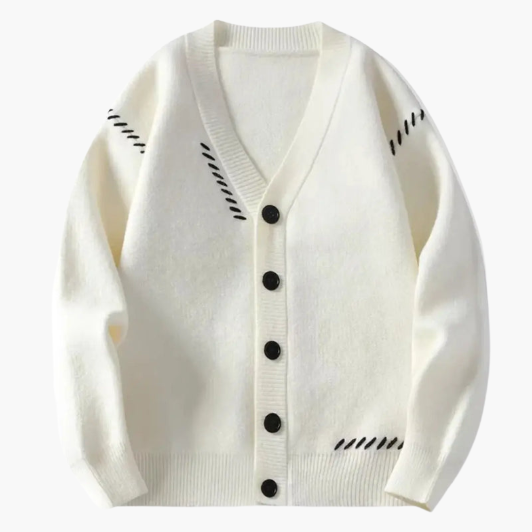 Men's Soft V Neck Button Cardigan Sweater