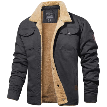 Warm Insulated Mens Fleece Bomber Jacket