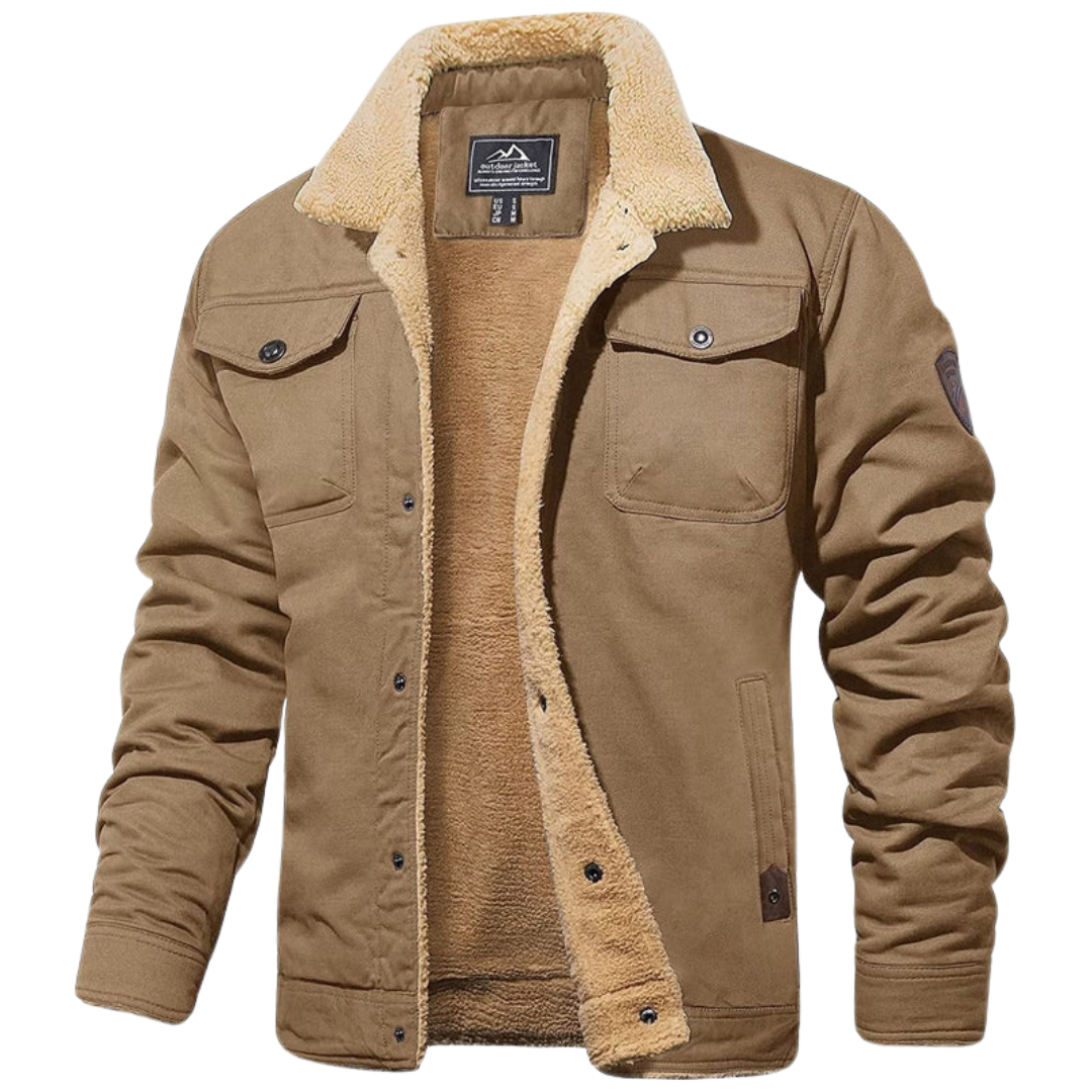 Warm Insulated Mens Fleece Bomber Jacket