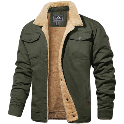 Warm Insulated Mens Fleece Bomber Jacket