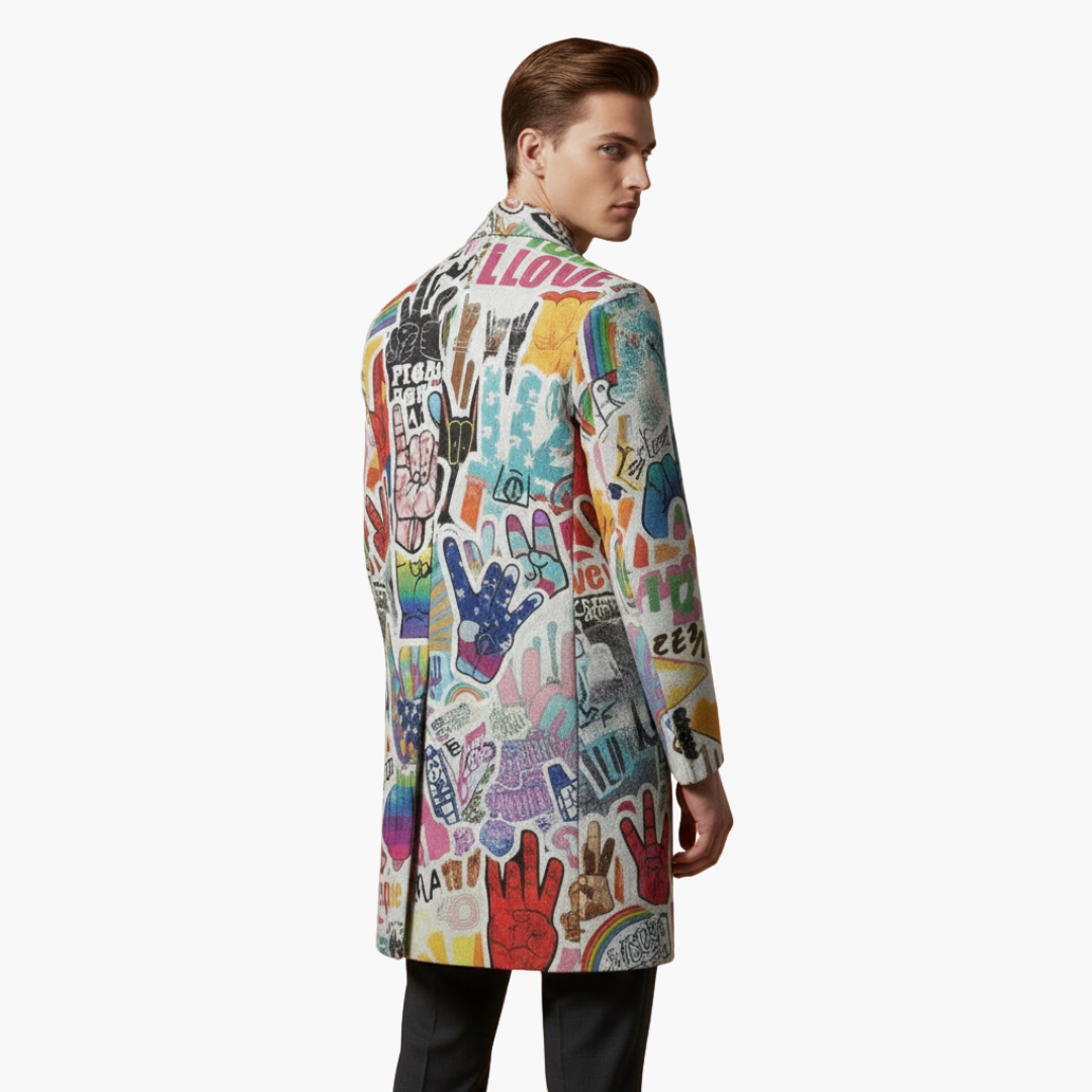 Trendy Mens Oversized Button Down Coat