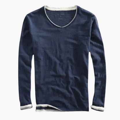Casual V Neck Mens Button Down Shirt