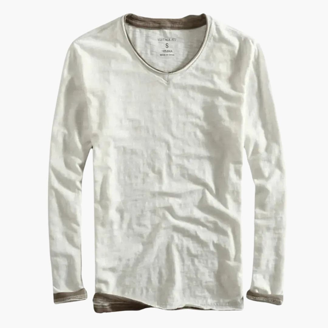 Casual V Neck Mens Button Down Shirt