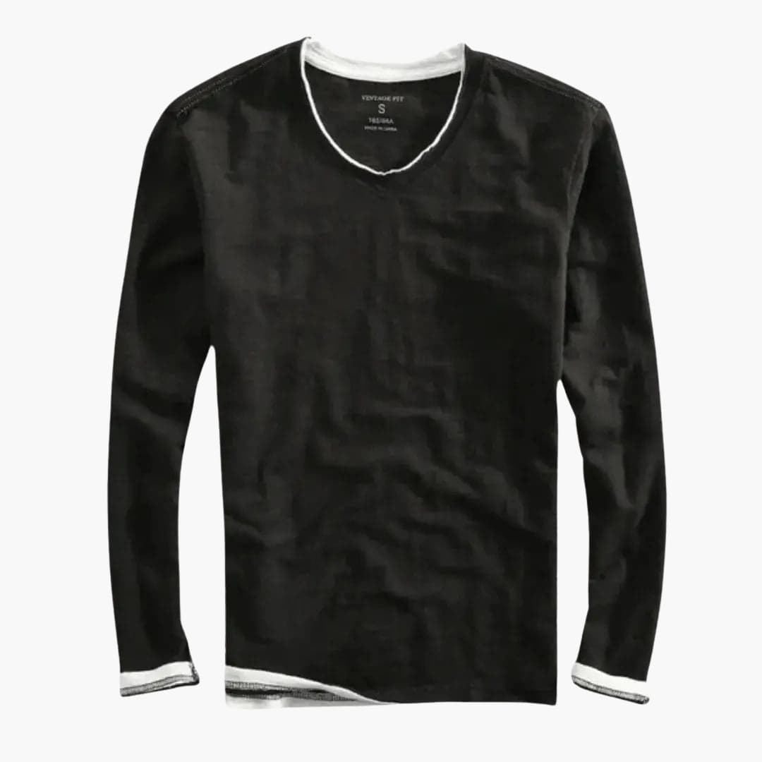 Casual V Neck Mens Button Down Shirt