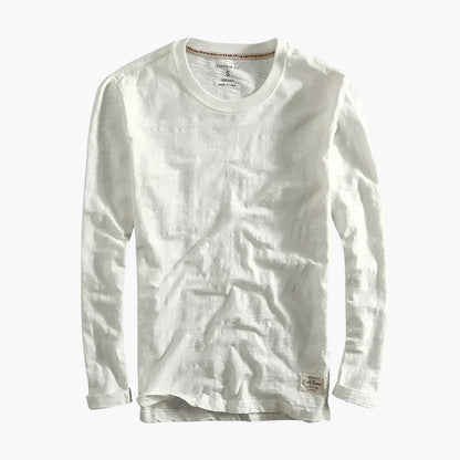 Men's Long-Sleeve T-Shirt with Crew Neck and Straight Hem - Wilfred Smith