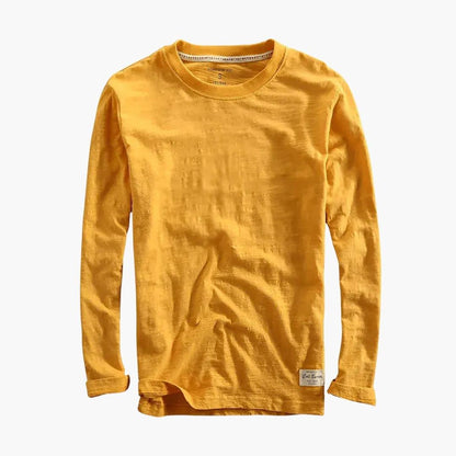 Men's Long-Sleeve T-Shirt with Crew Neck and Straight Hem - Wilfred Smith