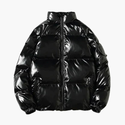 Men's Silver Down Parka with Hood