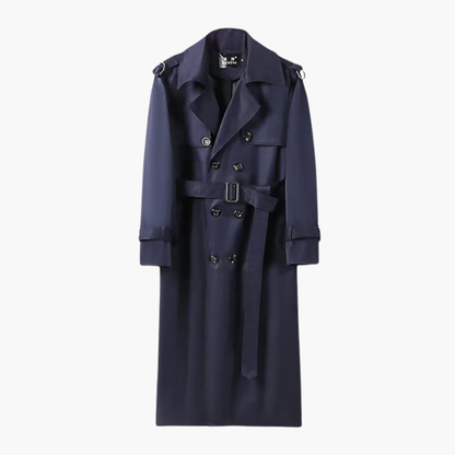 Waterproof Long Belted Mens Trench Coat
