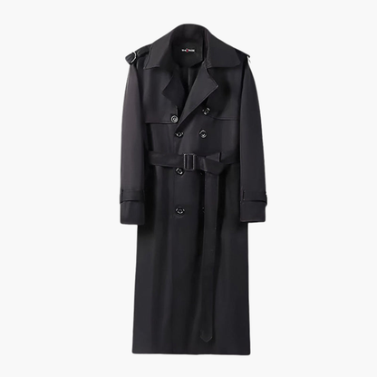 Waterproof Long Belted Mens Trench Coat