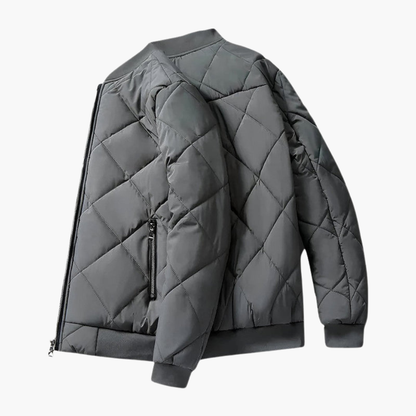 Warm Insulated Mens Jacket with Fleece and Zip Pockets