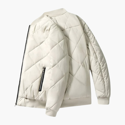 Warm Insulated Mens Jacket with Fleece and Zip Pockets