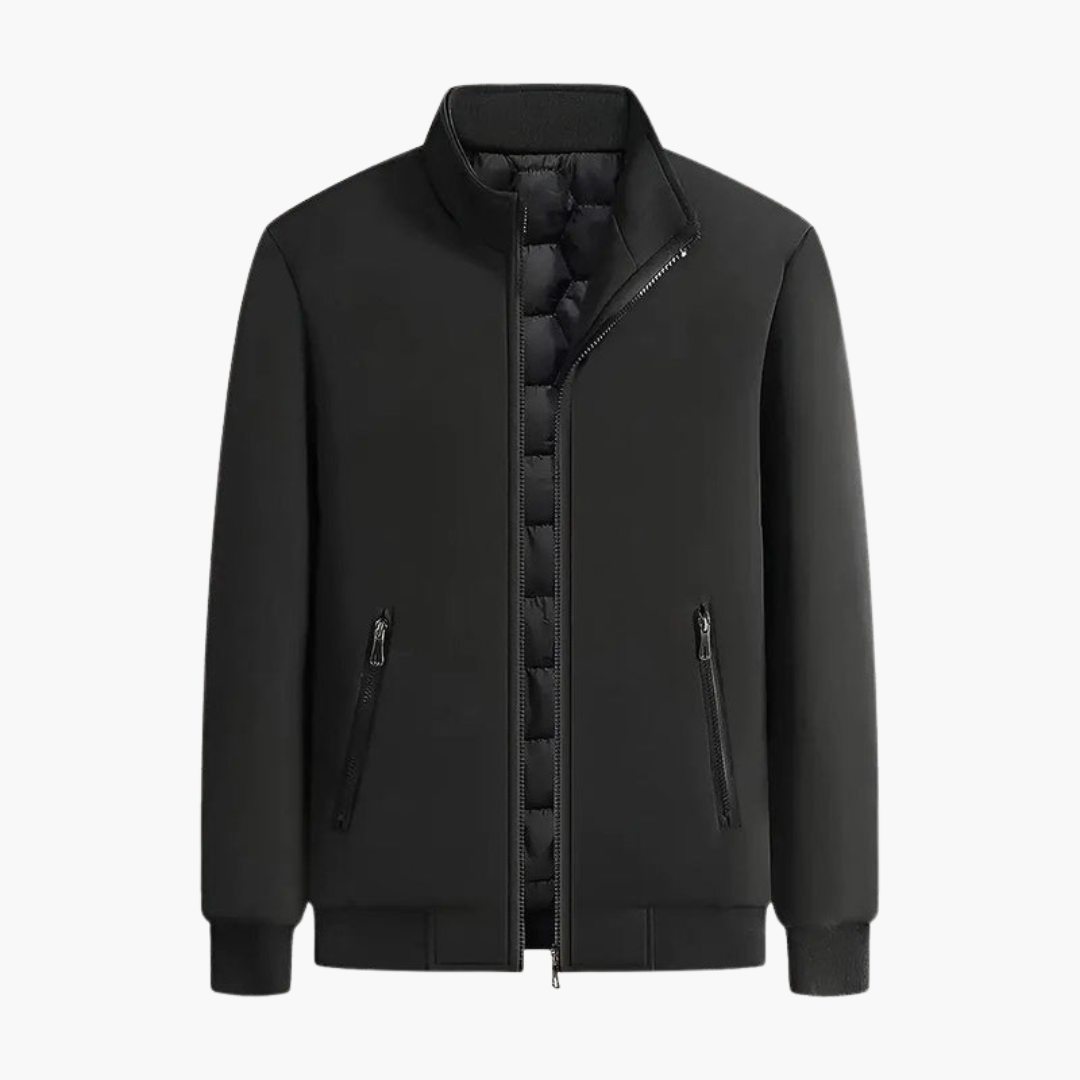 Warm Waterproof Men's Quilted Zip Jacket