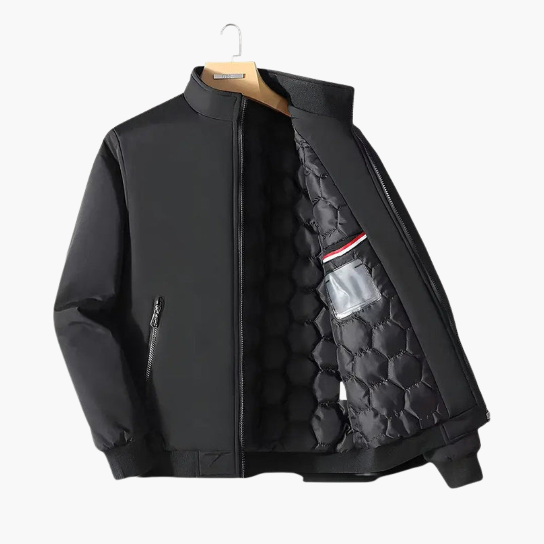 Warm Waterproof Men's Quilted Zip Jacket