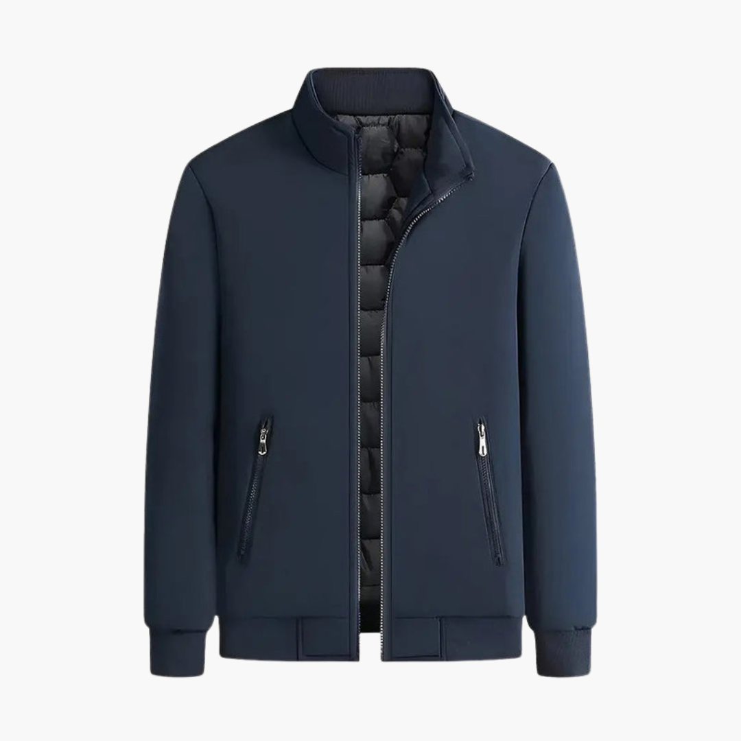 Warm Waterproof Men's Quilted Zip Jacket