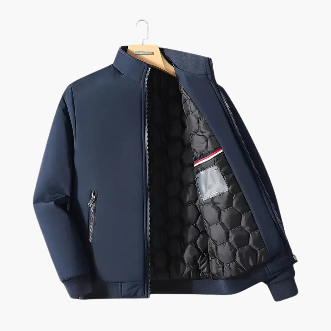 Warm Waterproof Men's Quilted Zip Jacket