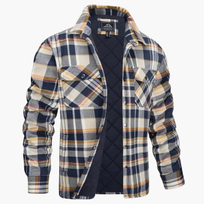 Warm Quilted Flannel Shirt for Men