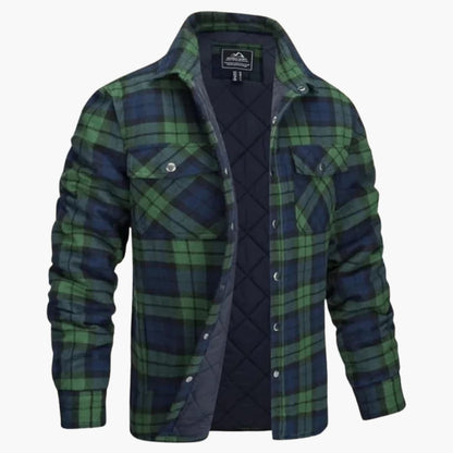 Warm Quilted Flannel Shirt for Men