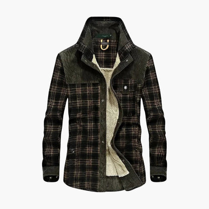 Warm Plaid Fleece Lined Shirt Jacket