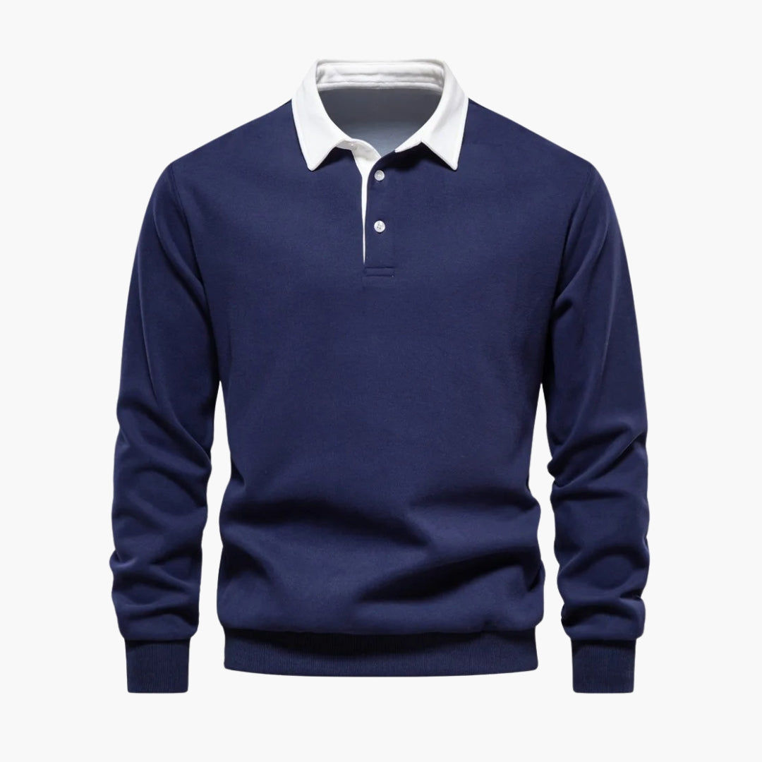 Classic Fit Men's Polo Shirt with Buttons - Olytrend