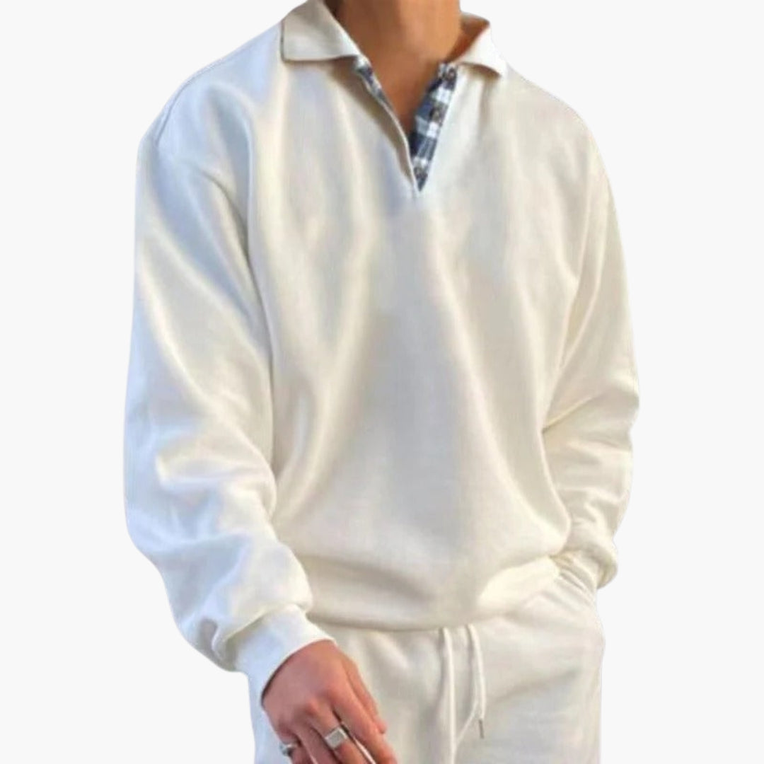 Men's Crew Neck Long Sleeve Sweater - Olytrend