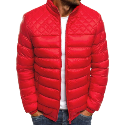 Warm Padded Mens Zip Up Jacket with Long Sleeves