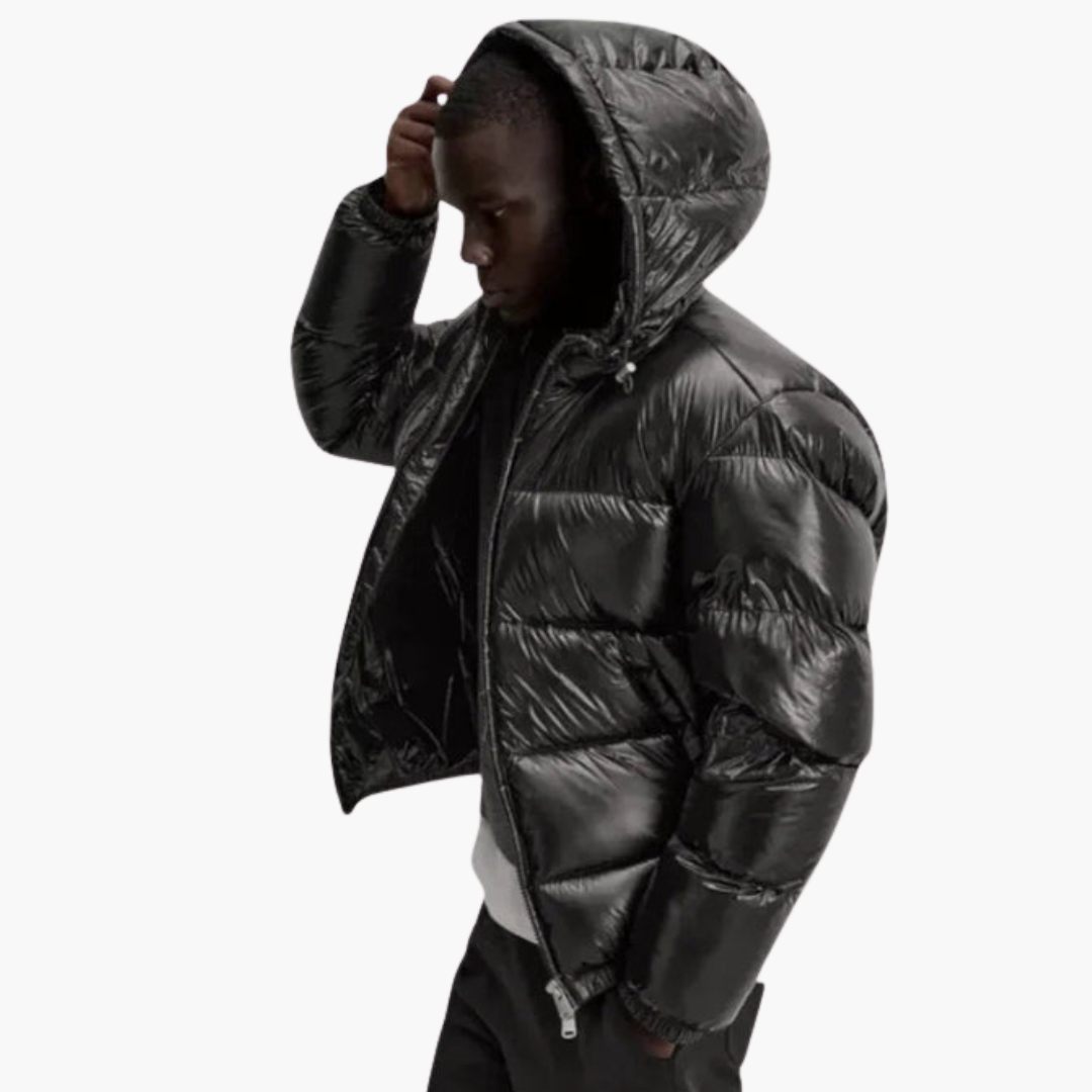 Warm Padded Men's Zip Up Quilted Coat