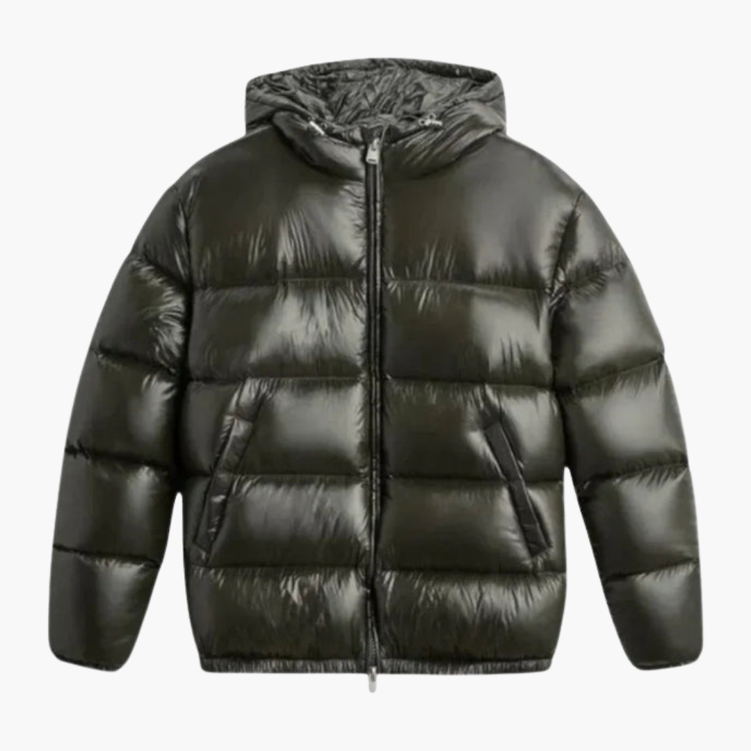Warm Padded Men's Zip Up Quilted Coat