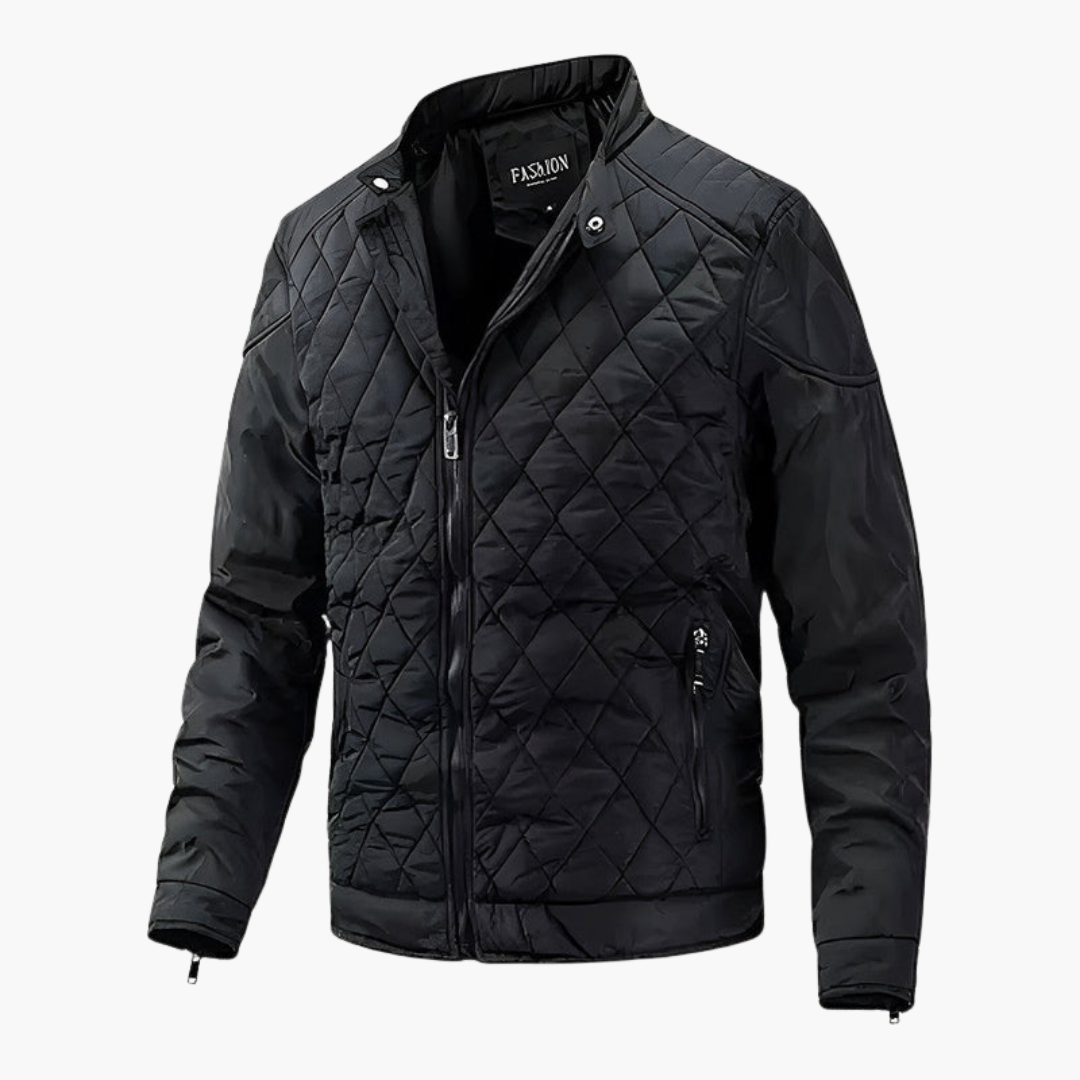 Men's Insulated Padded Coat with Zip Fastening