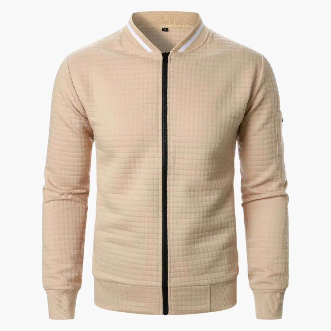 Men's Padded Zip Up Hoodie with Fleece Lining