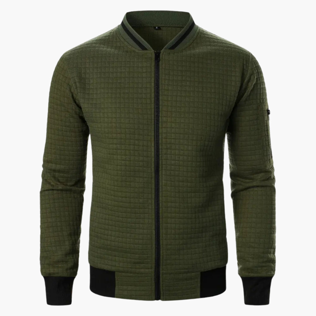 Men's Padded Zip Up Hoodie with Fleece Lining