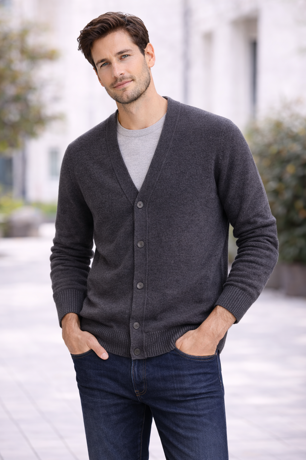 Men's Casual Cozy Sweater Cardigan - Nocini