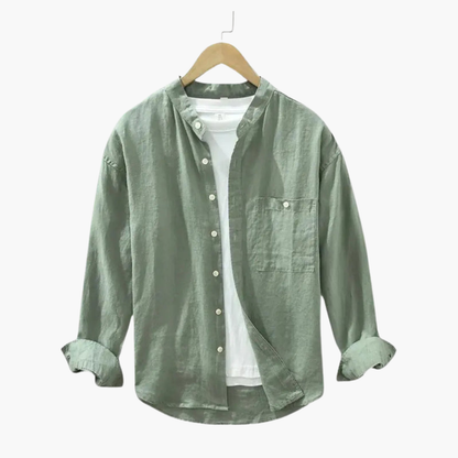 Men's Tailored Fit Dress Shirt with Pocket