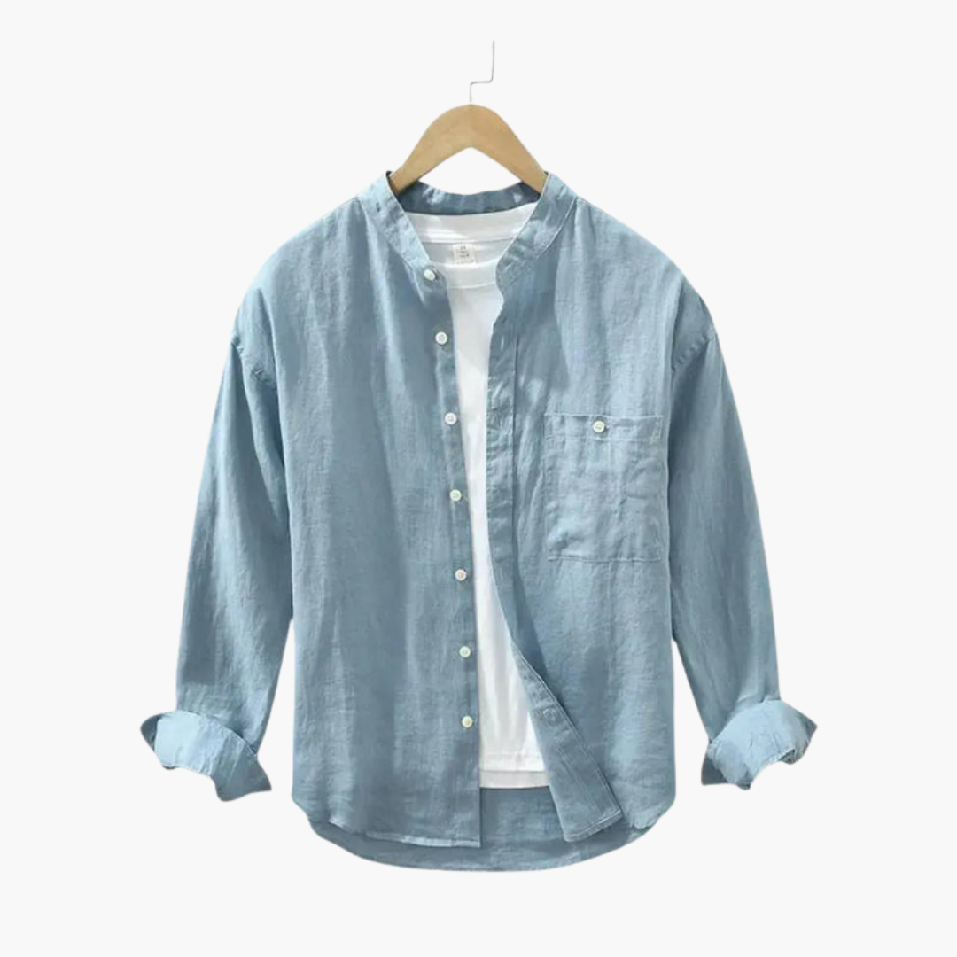 Men's Tailored Fit Dress Shirt with Pocket