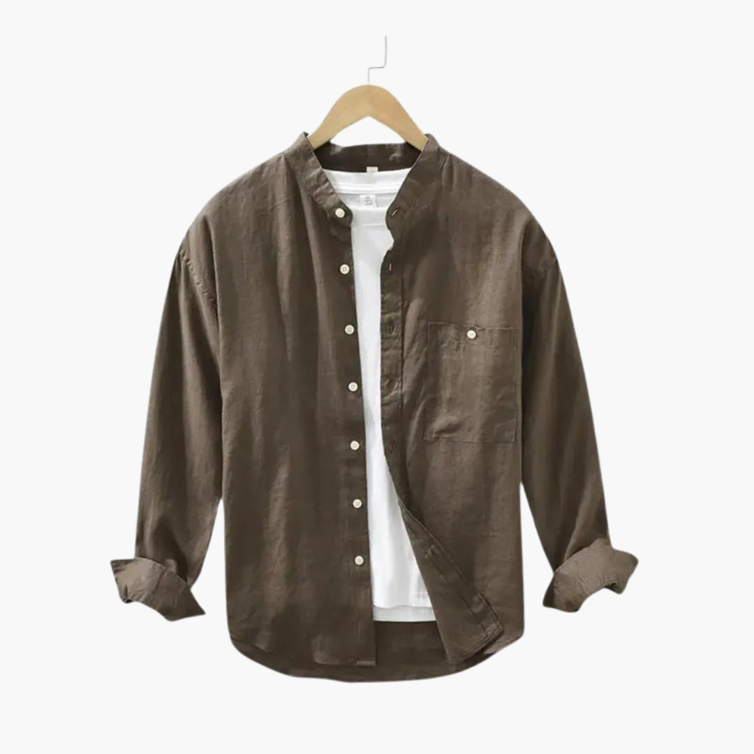 Men's Tailored Fit Dress Shirt with Pocket