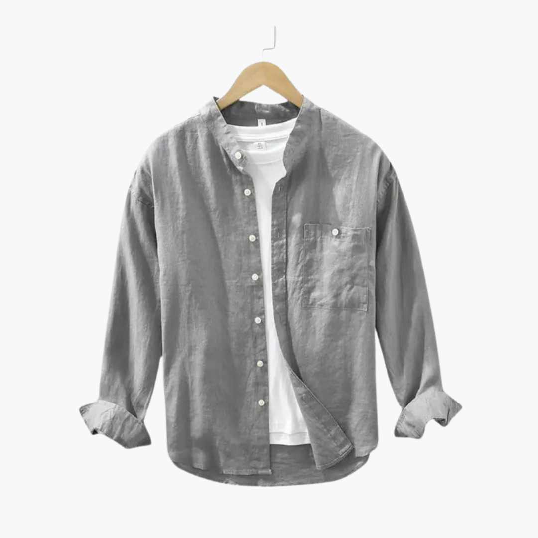 Men's Tailored Fit Dress Shirt with Pocket