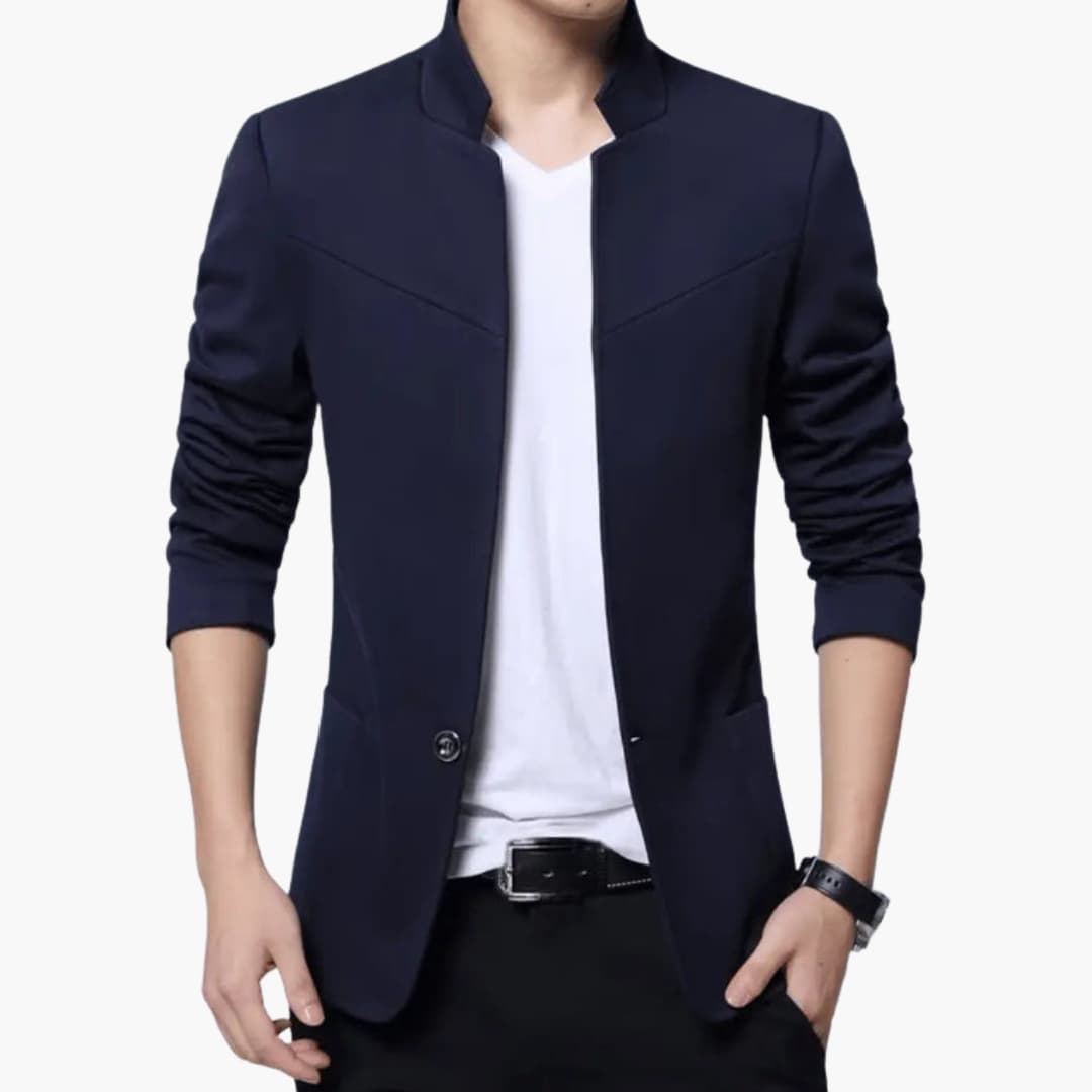 Slim Fit One Button Mens Blazer with Pocket
