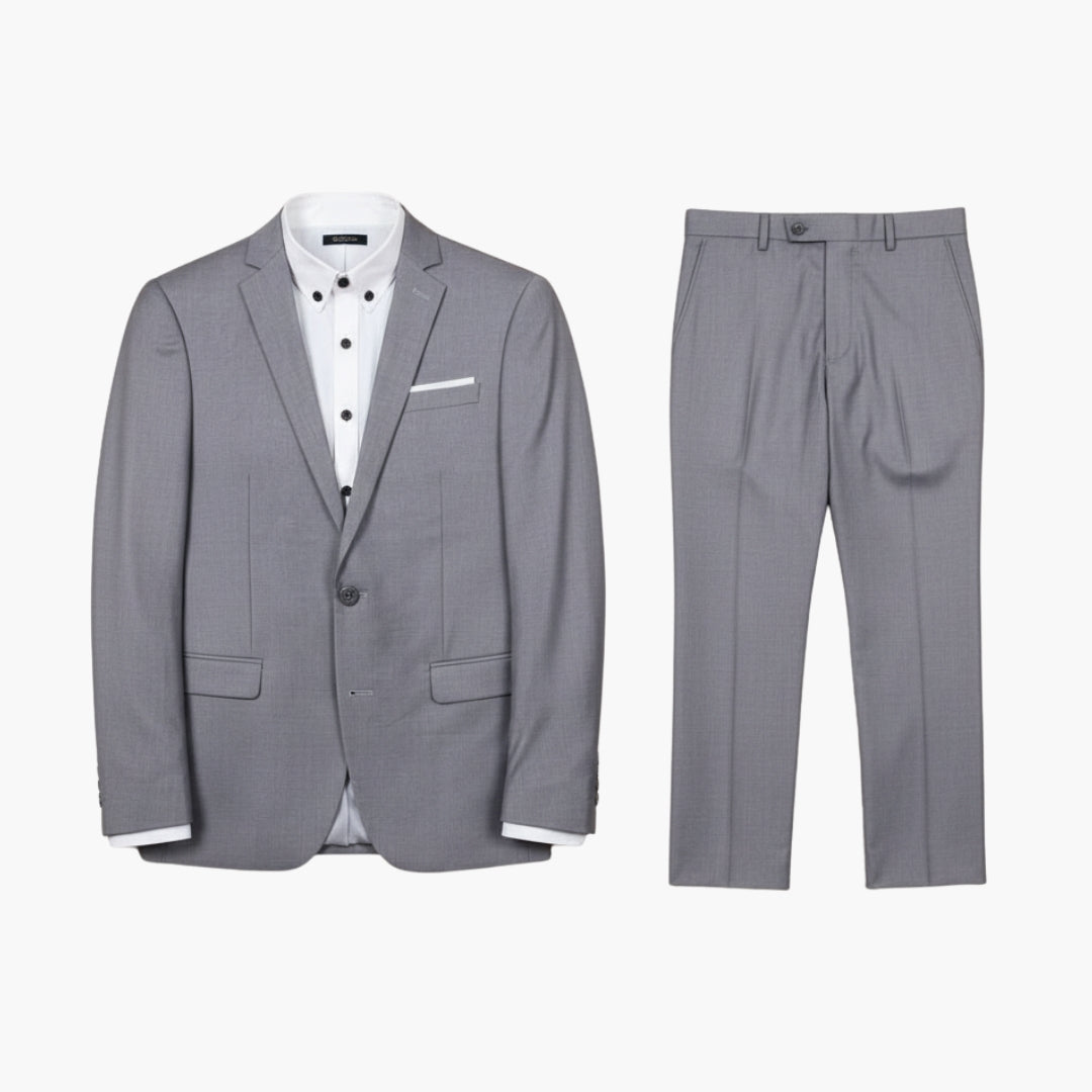 Classic 2 Piece Suit with Jacket and Waistcoat - Olytrend